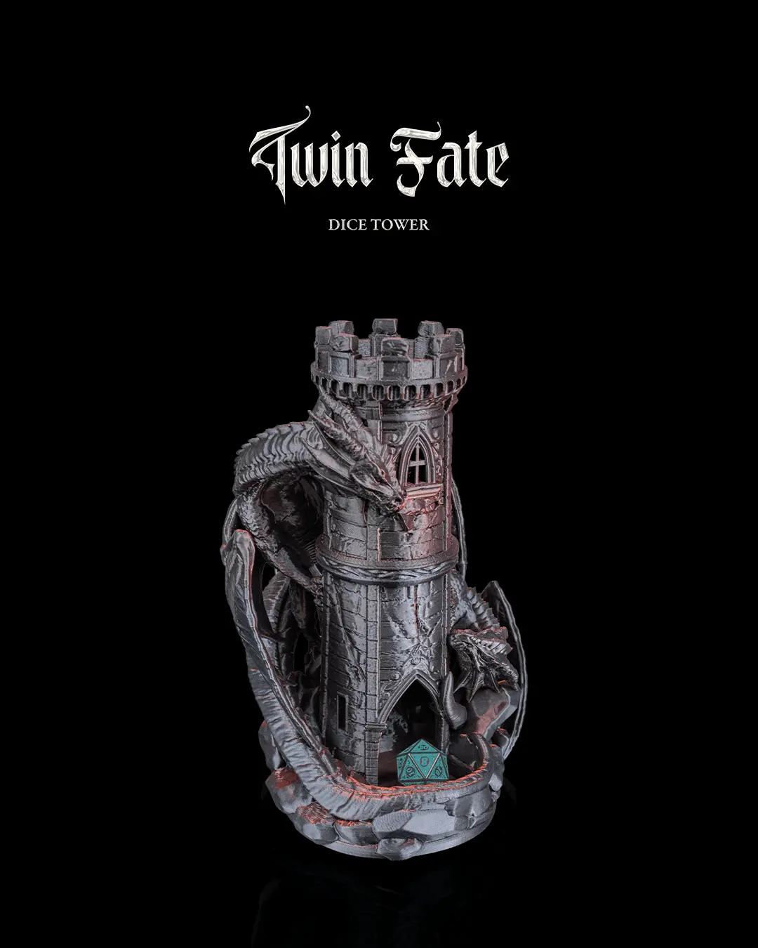 Twin Fate Dice Tower Tabletop Gaming Accessory Collectible