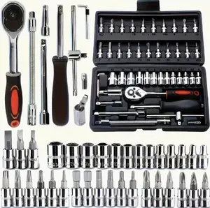 Mechanic Tool Set, Multifunctional Heat Treated Wrench Set, Portable Car, Bicycle & Motorcycle Repair Tool, Professional Hand Tool Set