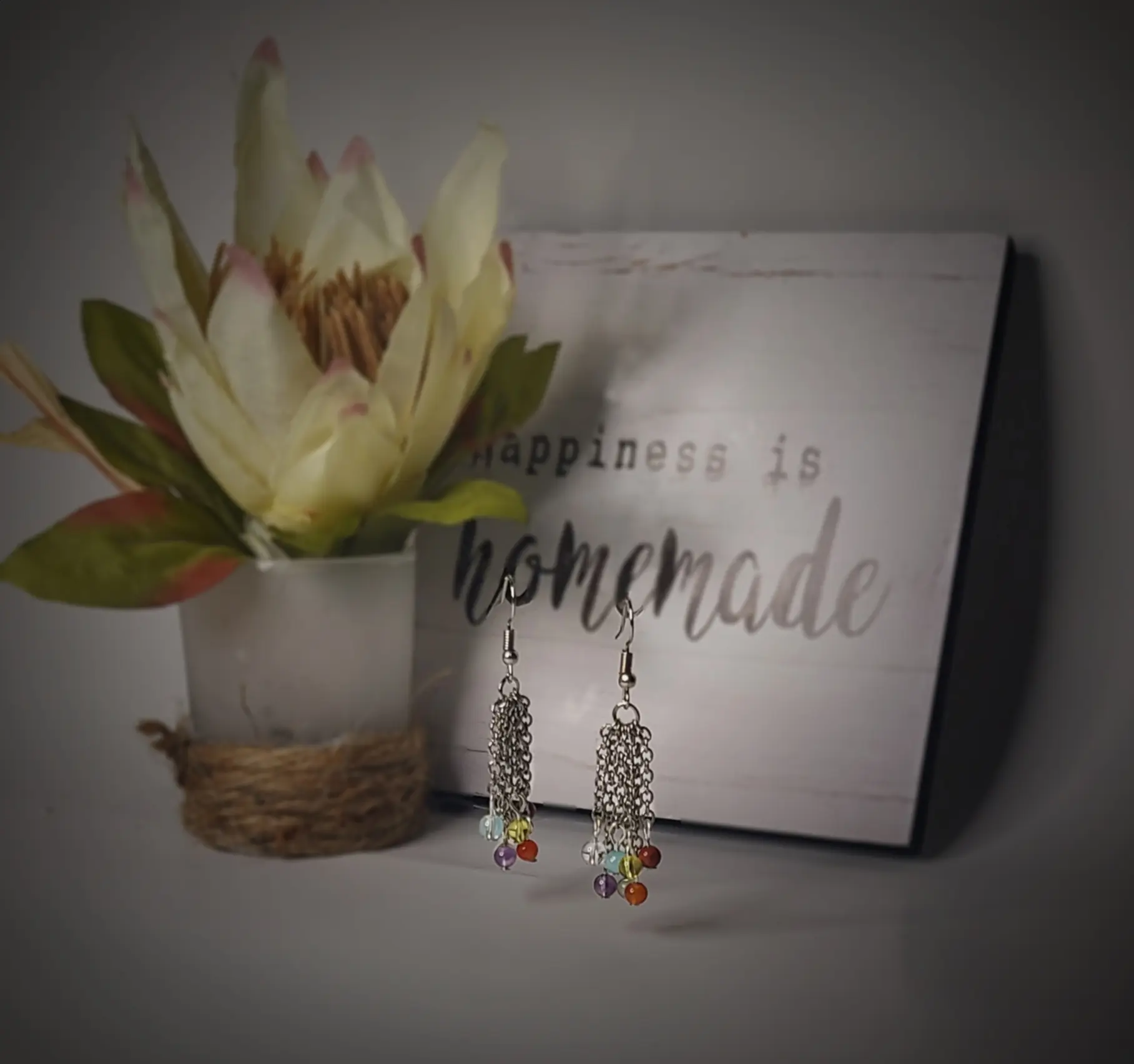 Earrings Enlightenment Accessories Birthday Anniversary Chakras Holiday Dangle Gift Charm Gemstones Stones Rocks Crystals Gem Healing Energy Metaphysical Spiritual Buddha Lotus Flower Harmony Light Peace Journey Center Spirit God Jesus Tree of life
