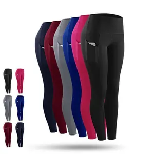 Women's High-Waisted Breathable Leggings with Pockets, 1pc Sports Leggings, Multi-Color All-Season Daily Wear for Sports, Fitness, and Yoga, Yoga pants