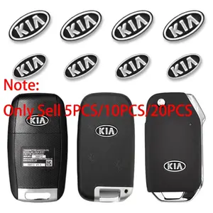 5/10/20PCS Aluminum Car Remote Key Shell Logo Emblem Badge Stickers For KIA Sportage Ceed Rio 3 4 Sorento Picanto Cerato Optima ProCeed Soul Stinger Forte k3 K5 Niro Auto Accessories