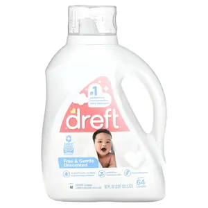 Dreft Baby Detergent, Free & Gentle Unscented, 92 fl oz (2.72 l) Dreft Baby Detergent, Free & Gentle Unscented, 92 fl oz (2.72 l)