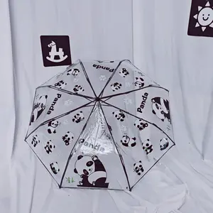 Cute Panda Pattern Umbrella, Waterproof UV Protection Travel Umbrella, Compact Lightweight Design for Kids & Adults, All Weather Use, Windproof Folding Umbrella