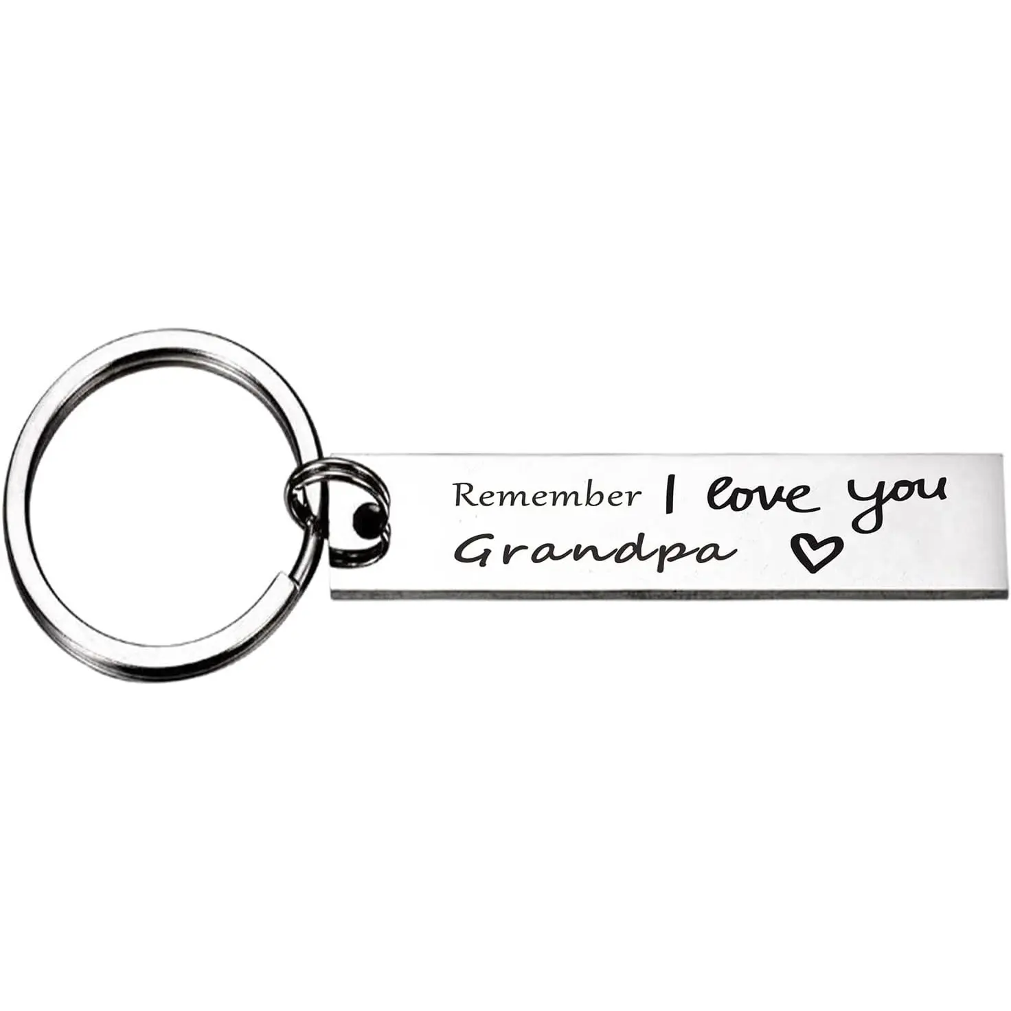Fathers Day Grandpa Gifts, Grandpa Keychain Keyring, Remember I Love You Grandpa Key Chain Gifts, Father's Day Birthday grandfather Present