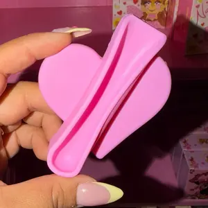 Metamorphosisbf Peptide Gloss Heart Silicone Holder - Pink Heart-Shaped Silicone Holder for Peptide Gloss