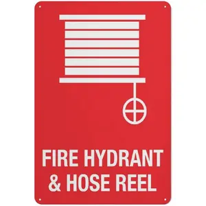 Fire Hydrant And Hose Reel Sign Safe Sign, Signs Outdoor, 12 X 8 In, Sign For Home, Business, Driveway Alert