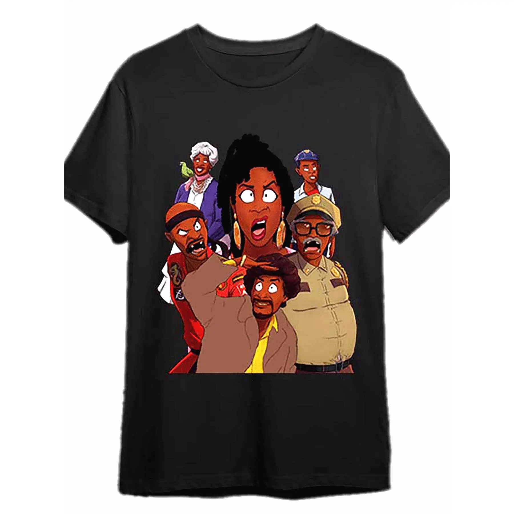 Martin Lawrence T-shirt 334680 men's short-sleeved funny pattern T-shirt series, black PR