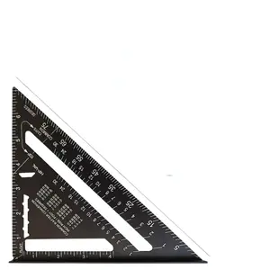7 Inch Aluminum Alloy Triangle Ruler, High Precision Thickened 90 Degree Woodworking Angle Ruler, Professional Tool Organizer