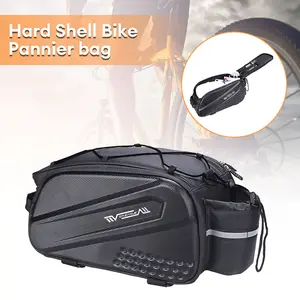 14L Multifunctional Bicycle Rear Seat Bag With Large Capacity, Hard Shell Rear Seat Bag, Waterproof Rear Shelf Bag, Multi-functional 3-in-1 bike bag that can be used as a shoulder bag/tote/bike backup bag