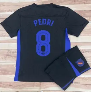 2025/26 Blue Black Soccer Jersey & Shorts Set – Premium Polyester Football Outfit for Fans & Training