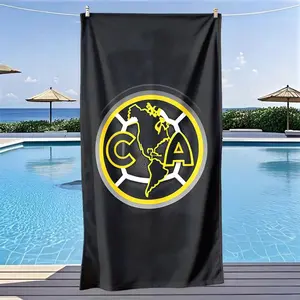 Club América Logo Beach Towel, Quick Dry, Quick Drying Towel, Ultra Soft Polyester, Versatile for Yoga, Travel, Swimming and Camping, Large Size and Swim Towels