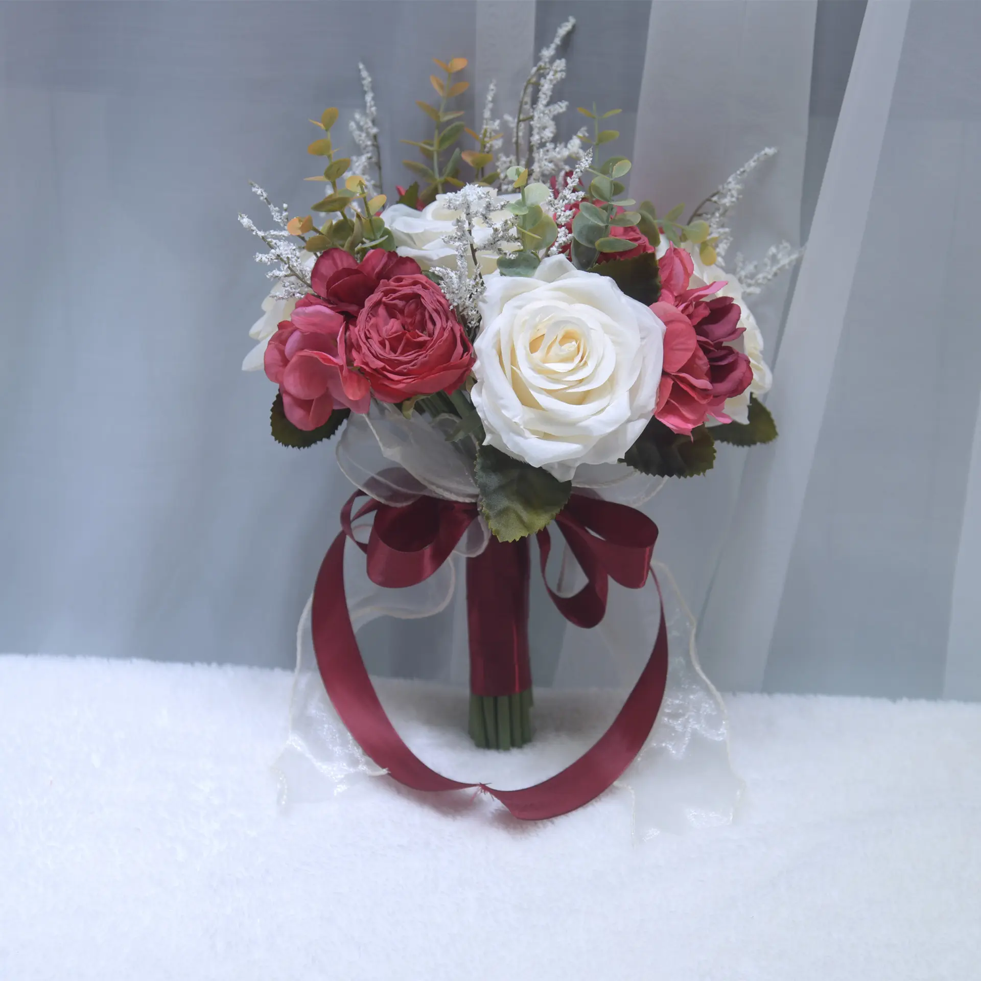 165 Wind Flower Snow Moon Wine Red