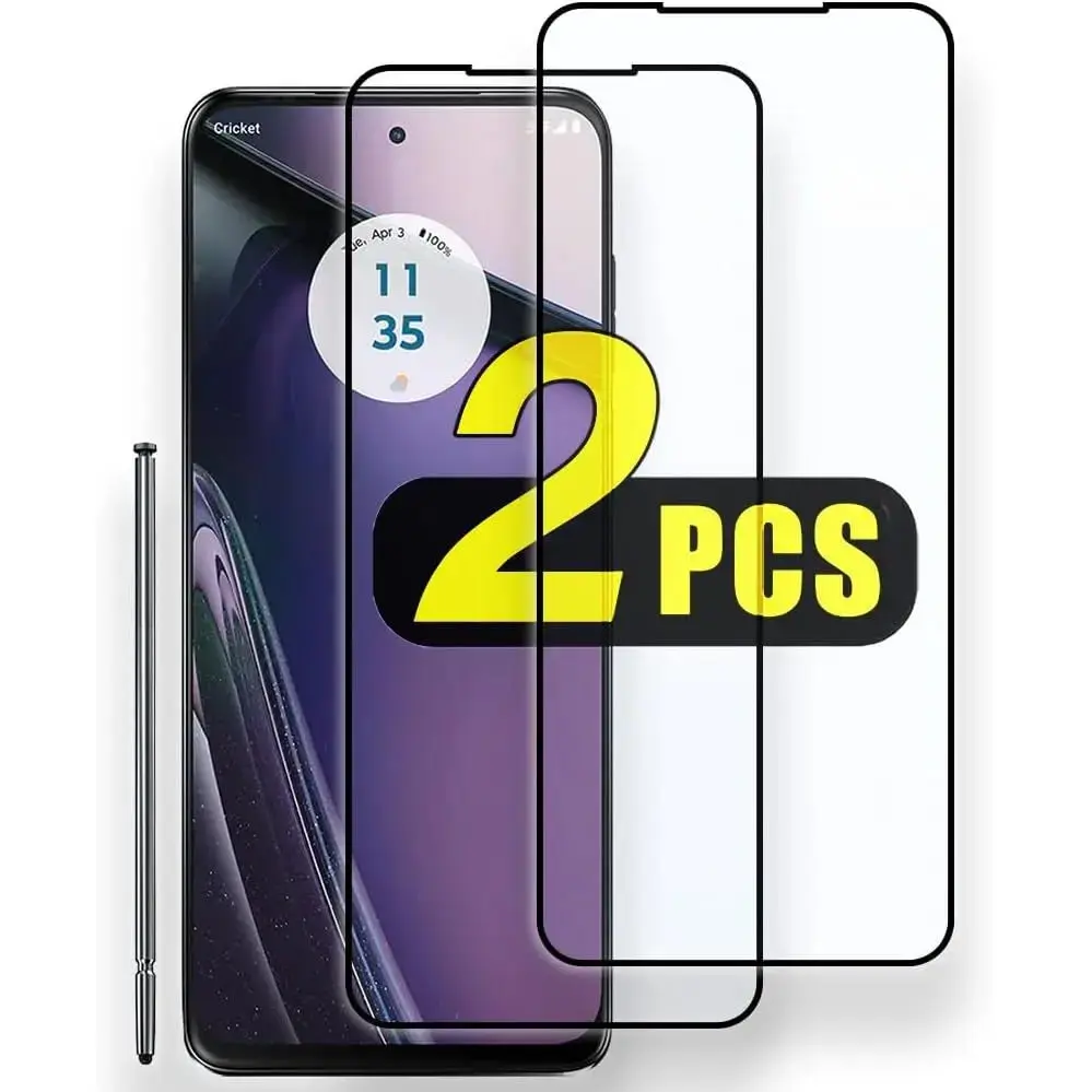 Entronix 2-Pack for Moto G Stylus 2022, Clear Tempered Glass Screen Protector Installation Protection