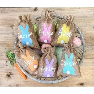 Custom Easter Treat Bags, Easter Gift for Kids, Personalized Easter Treat Bags, Easter Basket Stuffers, Easter Bunny Gift Bags