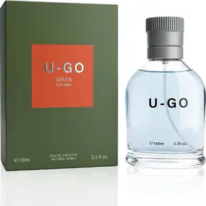 U-GO For Men Eau de Toilette 3.3 Fl Oz 100ml | Fresh Green Aromatic Fougere Fragrance | Fresh Apple Cologne