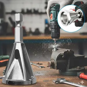 Professional HSS External Chamfering Tool Kit: Multi-Blade Deburring & Edge Finishing Set, Anti-Slip Anti-Jamming Drill Repair Tools. Durable Multi-Function Metalworking Equipment for Automotive Repair & Industrial Metal Processing.