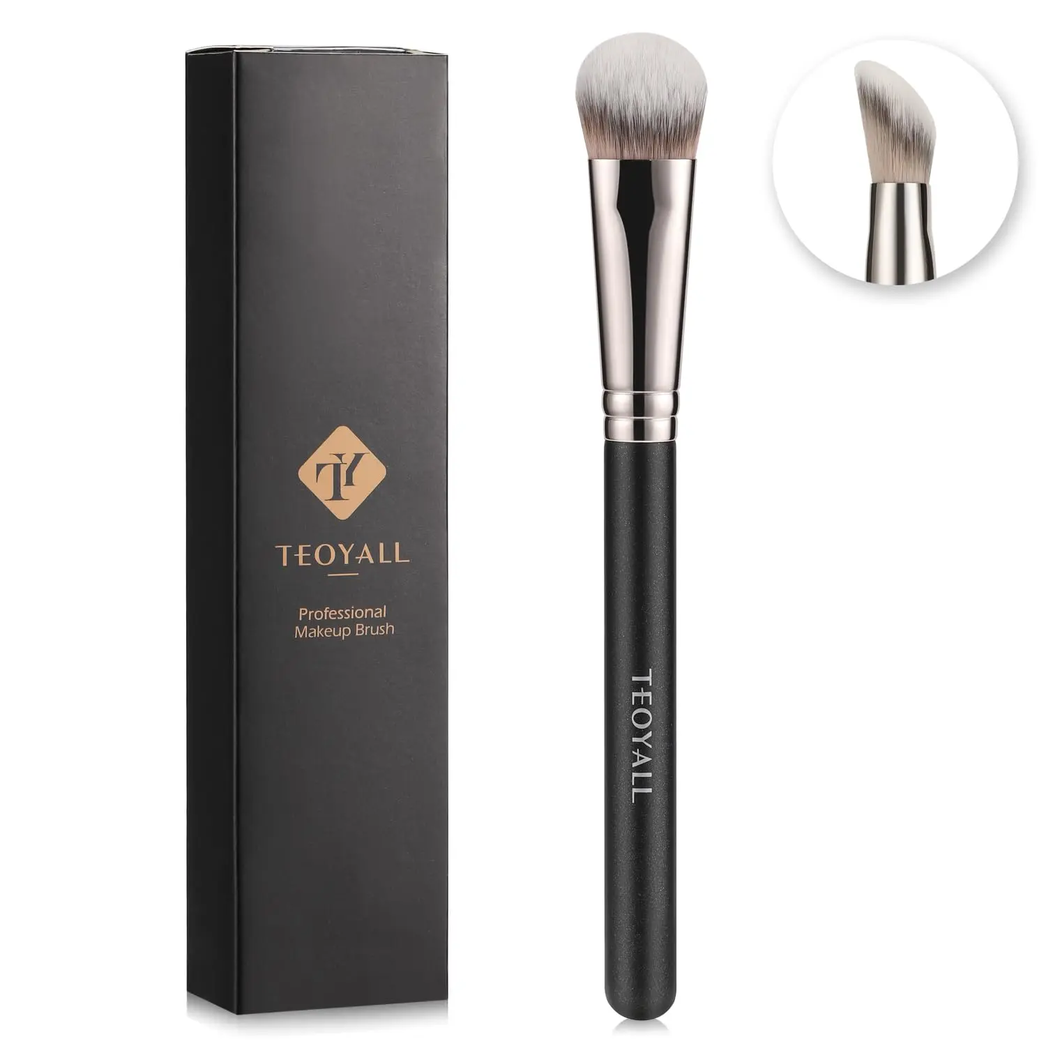 Under Eye Concealer Brush, Medium Cat Paw Brush Cover Dark Circles  Hides blemishes and acne scars. Covers dark circles under eyes. Blends concealer seamlessly. Liquid cream powder