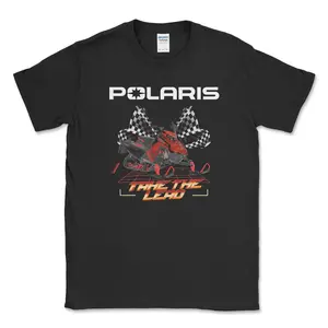 Polaris Indy Snowmobile T-shirt - Unisex Cotton Fabric Top for Outdoor Fun and Comfort