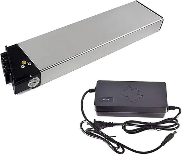 48V Adult Ebike Battery - Compact Foldable Built-in Lithium-Ion (10.4Ah/12.8Ah/14Ah) DCH006 (430mm, 43*10.2*4cm, 4.5kg) with Charger,BMS - Compatible with Lectric XP 1.0/2.0/3.0 Step-Over,Samebike LO26 - 12-Month Warranty