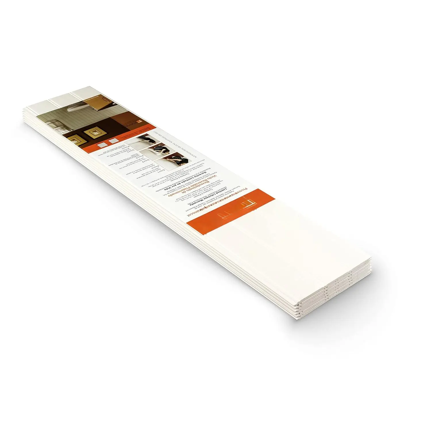 Accent Wall Panels - 3 Foot Reversible PVC Wall Panels for Interior Wall Decor, Easy to Install Wainscoting Panels for Wall Home Decor - Home Improvement White PVC Panels for Walls (6 )