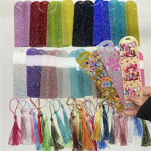 Random 30pcs DIY Acrylic Flatback Bookmarks + 30pcs Tassels summerwins Corresponding