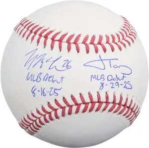 Nolan McLean & Jonah Tong New York Mets Autographed Baseball with Multiple Inscriptions - Limited Edition of 10 - Fanatics Authentic Certified