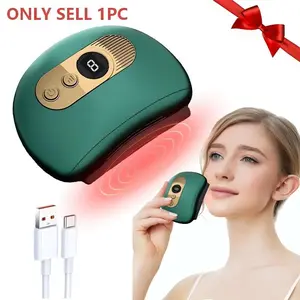 Mini Electric Vibrating Gua Sha Facial Massager, Cold Hot Deep Vibration Heating Device, Portable Face Lifting Tool for Home Use