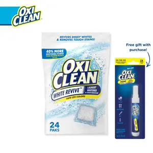 OxiClean White Revive Laundry Whitener and Stain Remover Power Paks, 24 Count