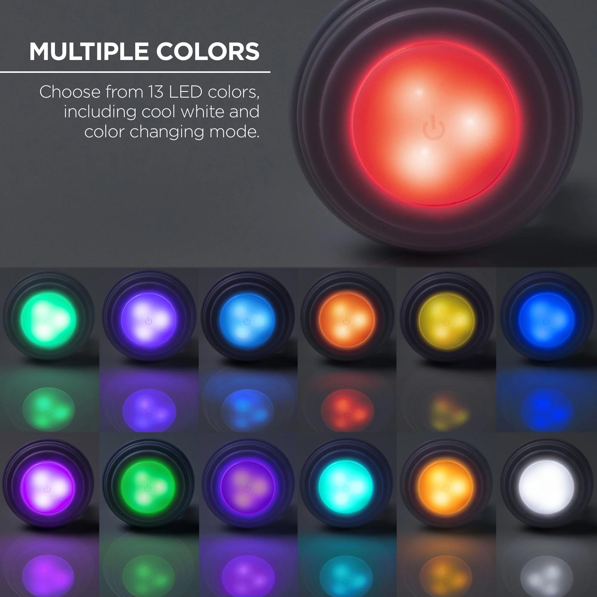 LED Puck Lights with Remote, 6 Pack Color Changing RGBW Stick-On Light, Battery Powered, Dimmable Under Cabinet Lighting with Timer & Memory, Wireless Push Lights for Kitchen & Closet LED Puck Lights with Remote, 6 Pack Color Changing RGBW Stick-On Light, Battery Powered, Dimmable Under Cabinet Lighting with Timer & Memory, Wireless Push Lights for Kitchen & Closet