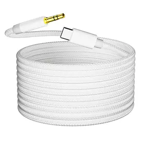 USB C to 3.5mm Audio  (6.6ft), Type C to 3.5mm Headphone  Stereo Cord Compatible for  16/15 Pro Max,  S24/S23, iPad Pro, Pixel 5/6,  Stereo, Hi-Fi Sound, DAC Supported