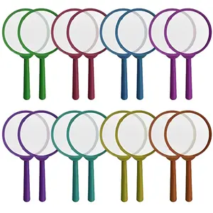 16/32Pcs Plastic Handheld Magnifying Glasses – Lightweight Reading Magnifier, Portable Magnifying Glass for Office Supplies, Desk Accessories, Inspection, Document Review & Daily Use