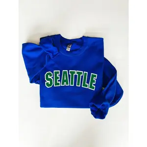 Vintage Seattle Sweatshirt Retro Crewneck Unisex Graphic Sweatshirt