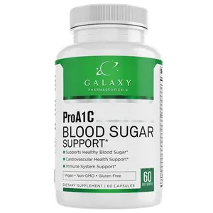 Galaxy Pharmaceuticals ProA1C Blood Sugar Support Capsules - Pharmacist Developed Vitamin Mineral & Herbal Supplement for Optimal Levels