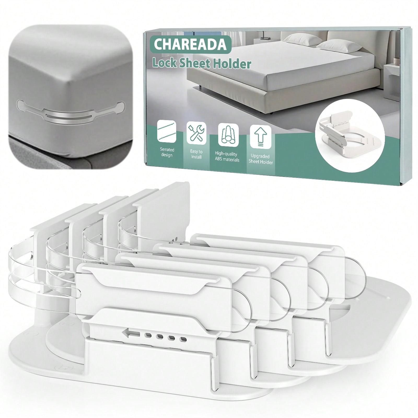 TAIMASI Lock Sheet Holders, Bed Sheet Holder For Corners, Heavy Duty Bed Sheet Holder Corner Fitted Sheet Straps Secure Sheets Firm & Tight In Place, Fits All Sheet Sizes, Easy Installation(6Pcs)