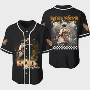 Rod Wave Graphic Baseball Jersey Last Lap Tour 2024 Baseball Jersey Rod Wave Merch Rod Wave New Album, Music Baseball Jersey Gift For Fans Men Women