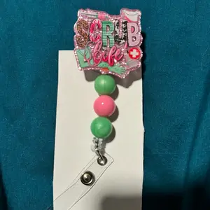 Alligator clip beaded badge reels for ID badge