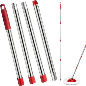 Spin Mop Replacement Handle, 4-Section 30-to-58 inch Mop Replacement Stick Compatible with Ocedar Mop Handle for Easy Wring Mop Refills,  Screw Joint(Mop &Base not Include)