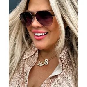 DIAMOND BUBBLE LETTER NECKLACE