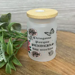 Chingona01 Mini Shot Glass 3.5 oz with Straw - Perfect for Tequila Lovers - Drinkware, Bottles