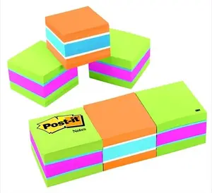 Sticky note 075545 Memo Note Cube - Assorted Neon And Ultra Colors, Pack - 3