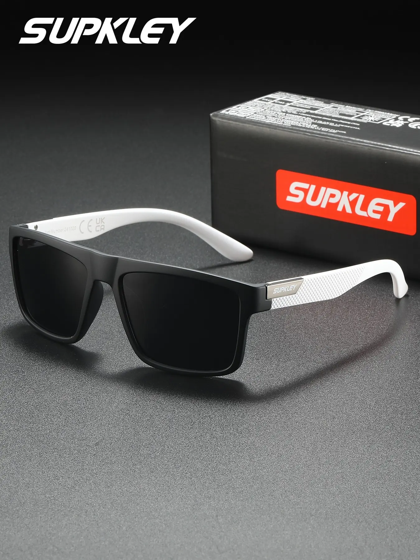 SUPKLEY Business Style Men'S Fashionable Square Polarized Sunglasses, Uv400 Protection, Durable, Suitable For Outdoor, Driving, And Daily Wear. Anti Uv Reduces Glare