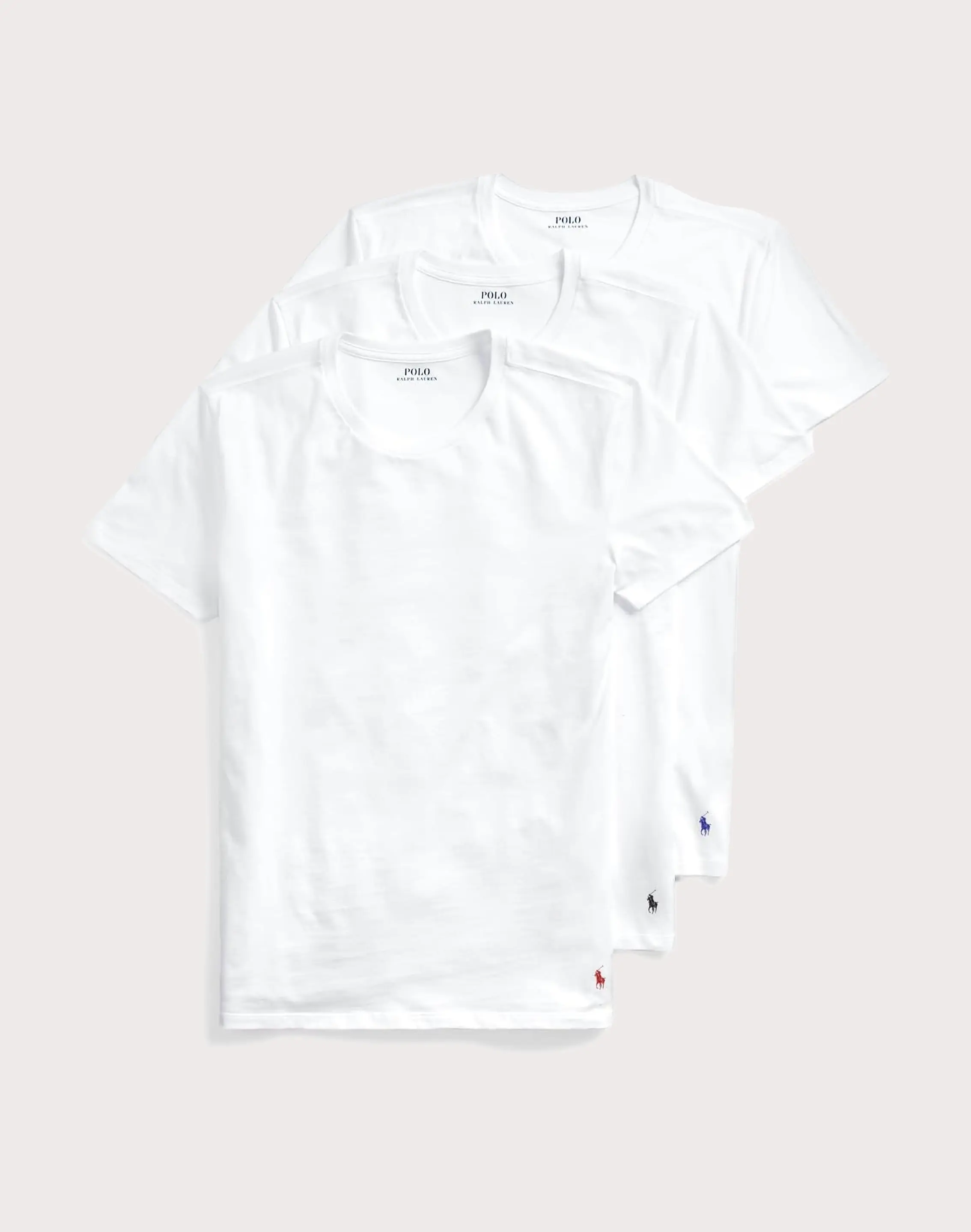 Kids Polo Ralph Lauren Cotton Crewneck Tees 3-Pack Grade-School