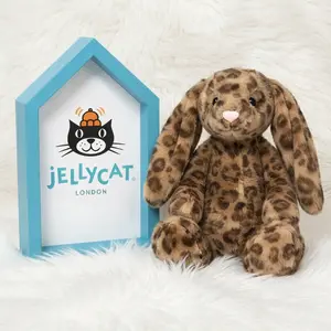 Jellycat Cobblehop Leopard Bunny Plush Toy, Soft Bunny Doll, Birthday Gift for Her, Cute Stuffed Gift with Dust Bag, New With Tags