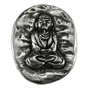 Buddha Pocket Stone Pewter Meditation Token Buddha Pocket Stone Pewter Meditation Token