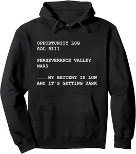 Mars Opportunity Rover Log Space Exploration Hoodie