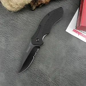 1605 Folding Knife, Multifunctional Outdoor Utility Tool, Half Tooth Blade Nylon Fiber Handle, Camping Fishing Small Knife, Outdoor Multifunctional Tools
