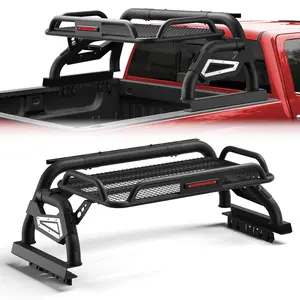 Truck Roll Bar for Full Size Pickup Truck Headache Rack with Cargo Carrier Basket for Ford F150, Ram 1500, Chevy Silverado, Tundra, Titan & GMC Sierra