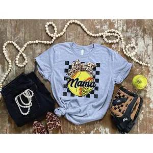 Softball Mama Leopard Bow Softball Mama Leopard Bow