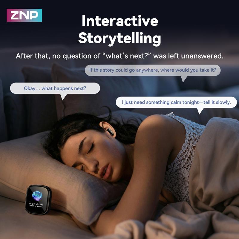 ZNP N02 Smart AI Headphones: AI Conversation,Chat Assistant,In-depth Dialogue,Supports 165 Languages,Waterproof,and Hi-Fi Sound Quality.