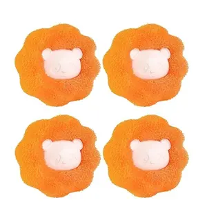 4PCS Washing Machine Cleaner Ball, Powerful Decontamination Magic Sticky Hair Ball, Cat Hair Remover for Clothes, Fur Catcher for Laundry, Pet Hair Remover Washing Machine, Dog Hair Catcher for Washer